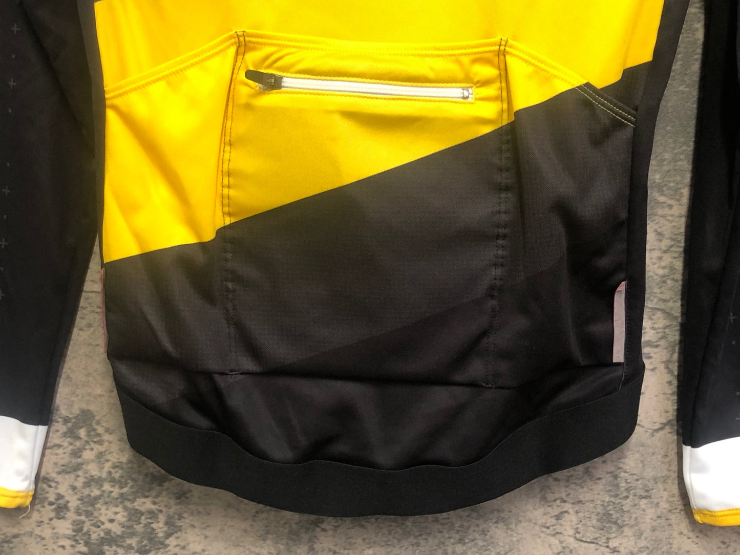 IV289 dhb 長袖サイクルジャージ 白黒黄 XS