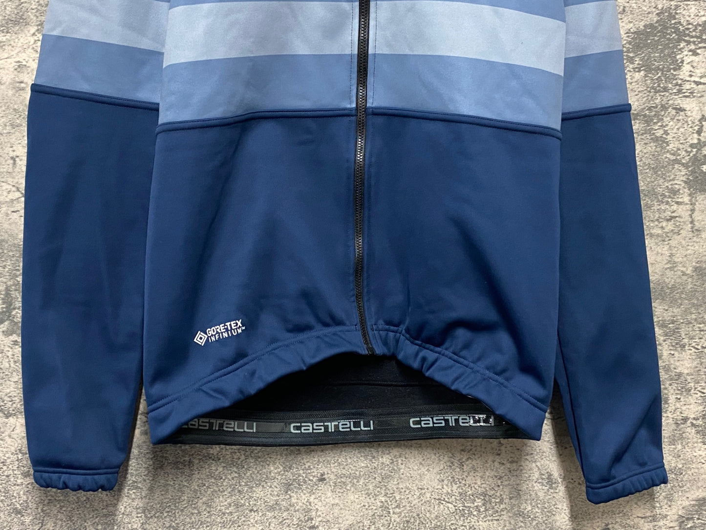 IW803 カステリ CASTELLI 長袖 サイクルジャケット 紺 M 裏起毛 GORE-TEX INFINIUM