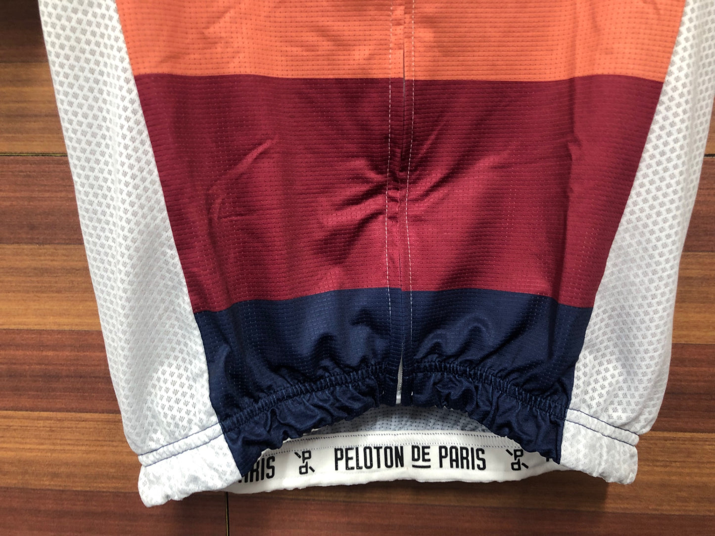 IQ752 プロトンドパリ PELOTON DE PARIS 半袖 サイクルジャージ 白 オレンジ 赤 XS