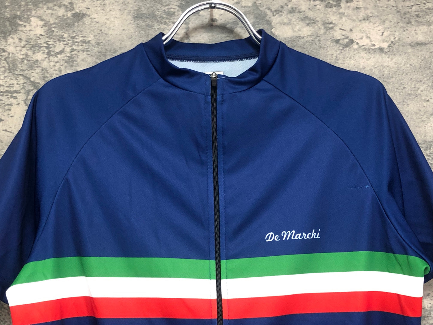 IW165 デマルキ De Marchi 半袖 サイクルジャージ 青 M