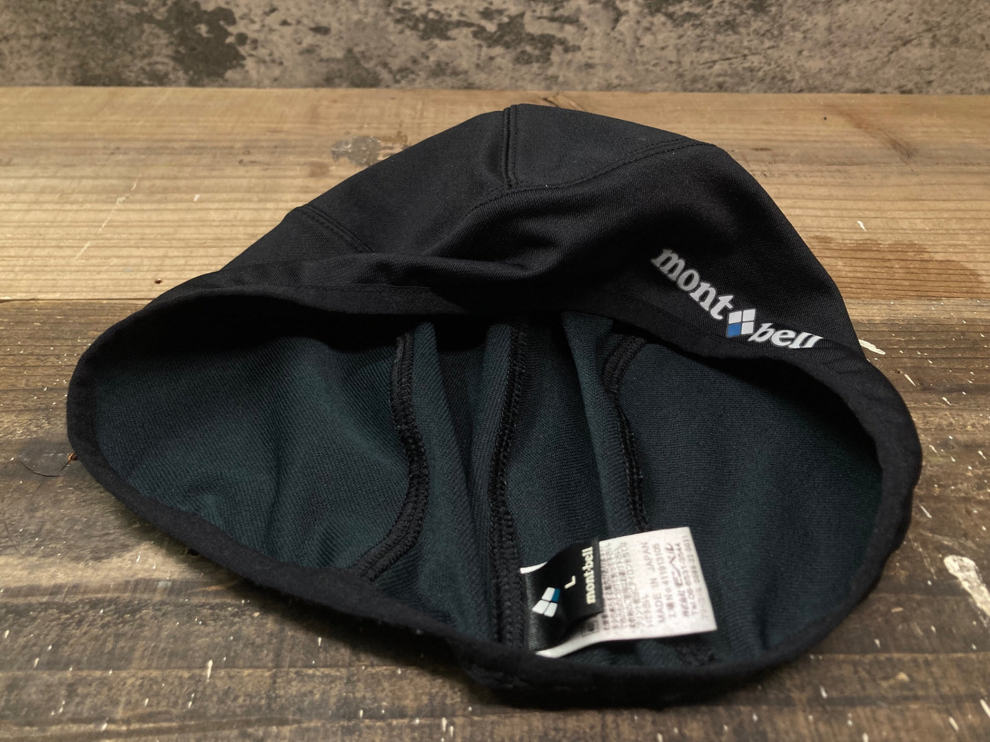 IQ686 モンベル mont-bell サイクルキャップ イヤーカバー 黒 L