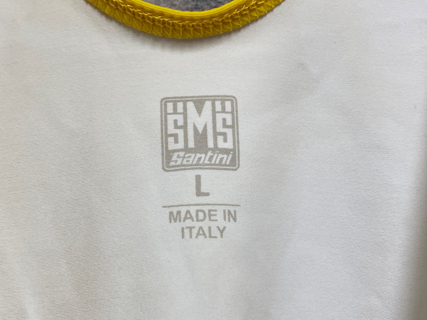 IU613 サンティーニ Santini メルカトーネウノ 半袖 サイクルジャージ ビブショーツ チェレステ 黄 L 上下セット