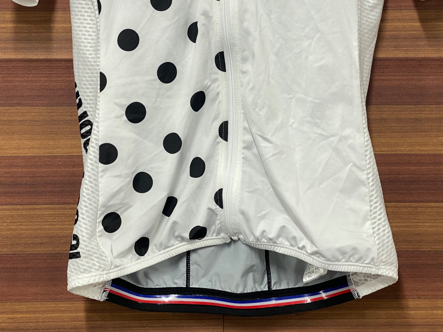 IR628 ルコックスポルティフ le coq sportif 半袖 サイクルジャージ 白 黒 L