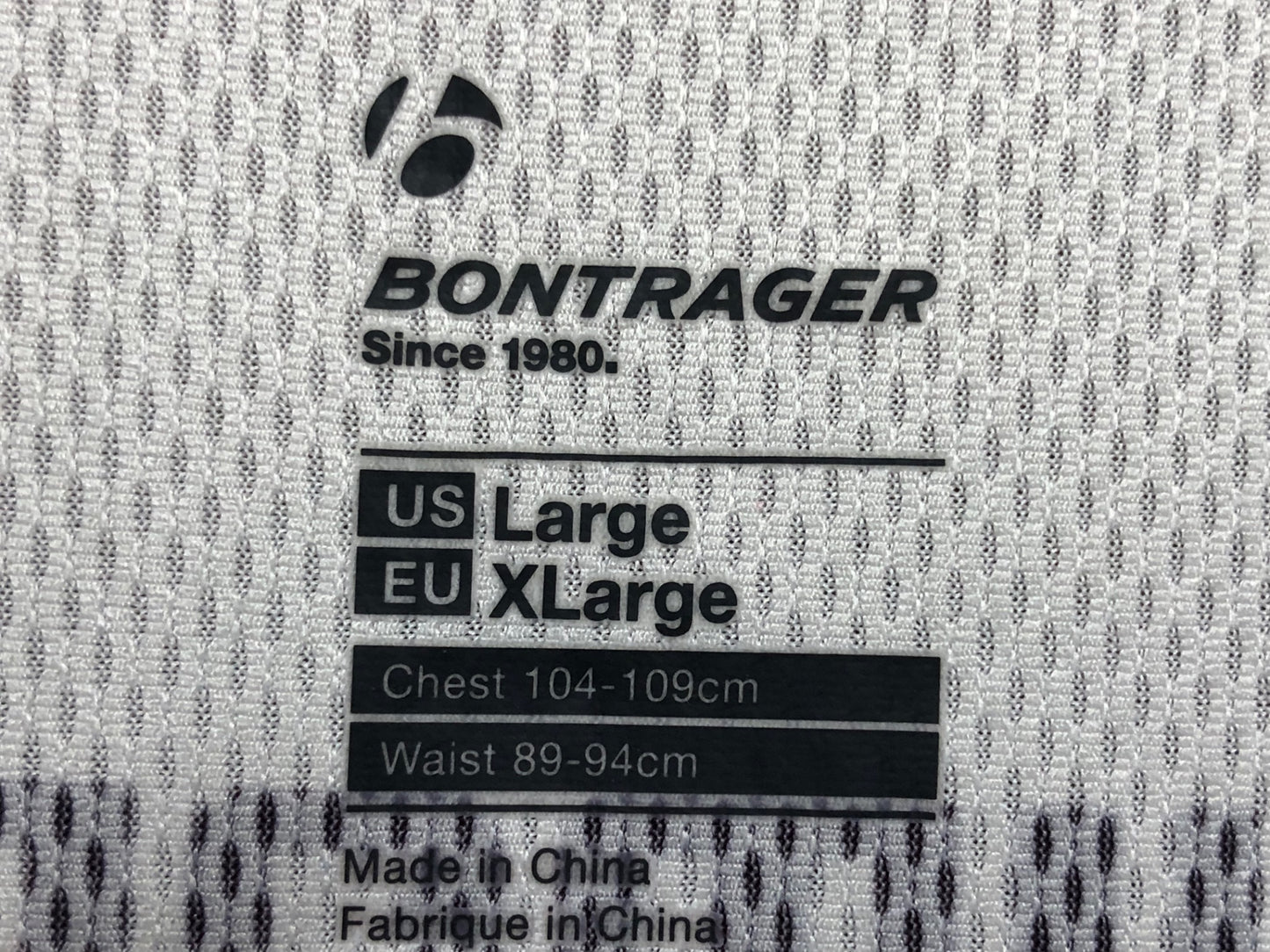 HT903 ボントレガー BONTRAGER 半袖サイクルジャージ 白黒 EU XLサイズ ※やや黄ばみ有