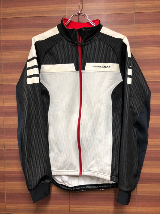 IM165 パールイズミ PEARL iZUMi 長袖 サイクルジャケット 白 黒 L 裏起毛 ※汚れ