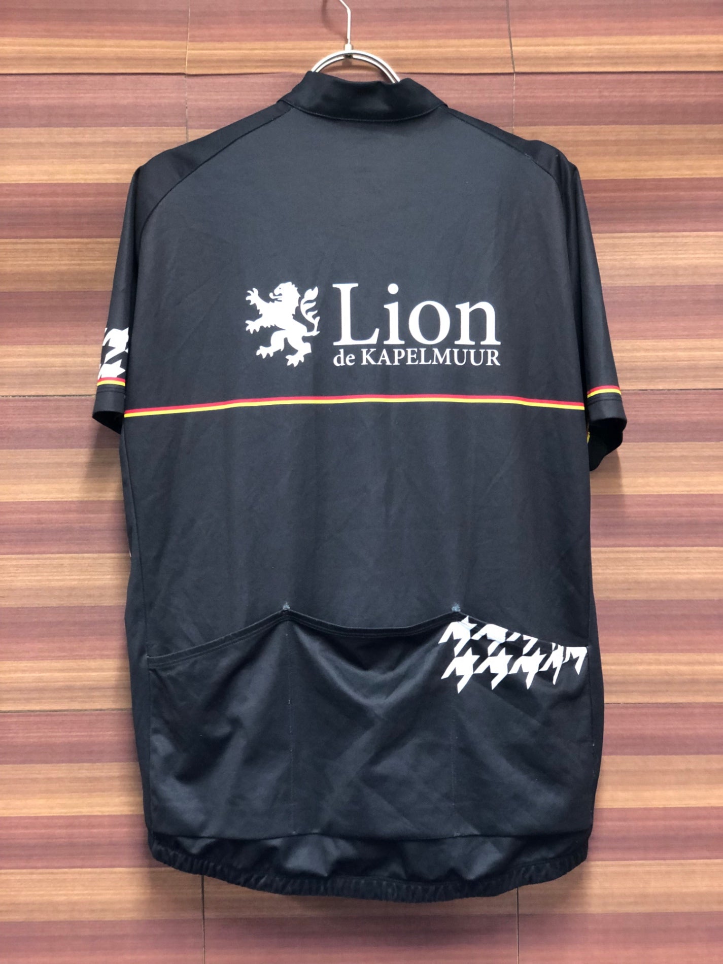 IS303 リオンドカペルミュール Lion de KAPELMUUR 半袖 サイクルジャージ 黒 ※サイズ不明