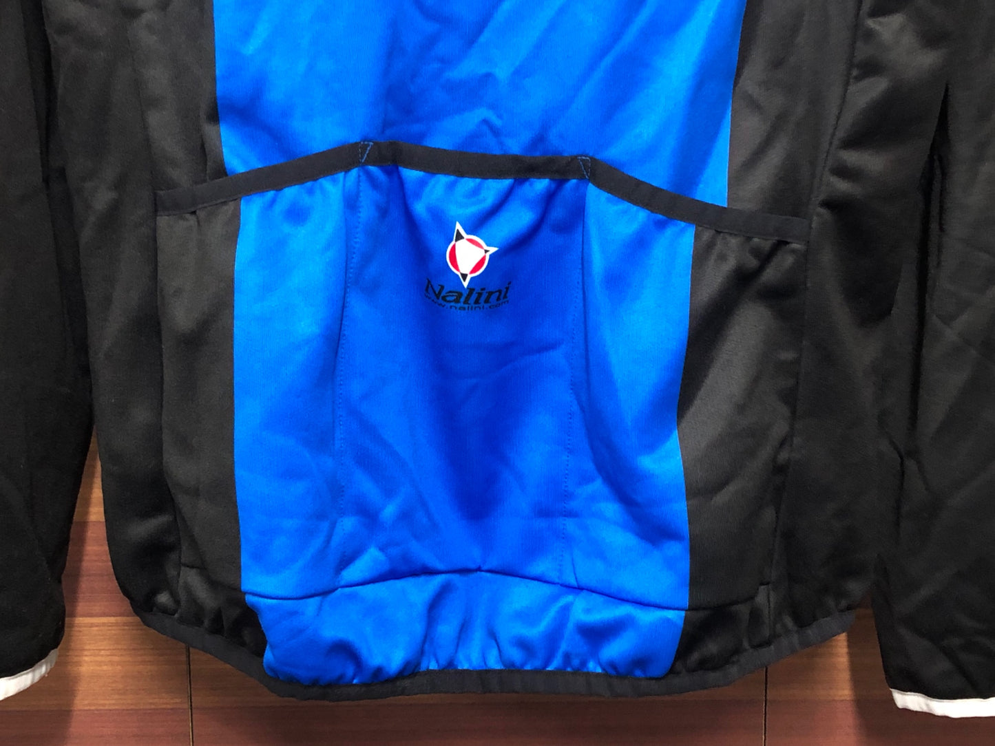 IQ838 ナリーニ Nalini 長袖 サイクルジャージ 青 黒 L 裏起毛