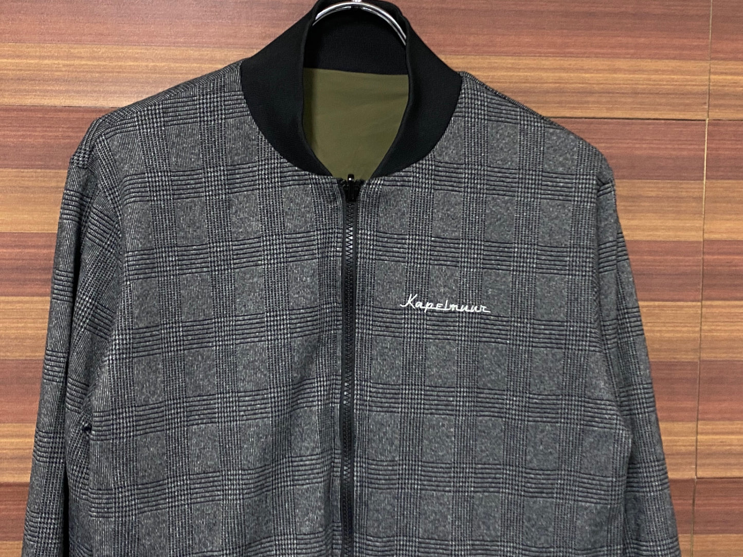 IO847 カペルミュール KAPELMUUR 長袖 サイクルジャケット カーキ/グレー M リバーシブル
