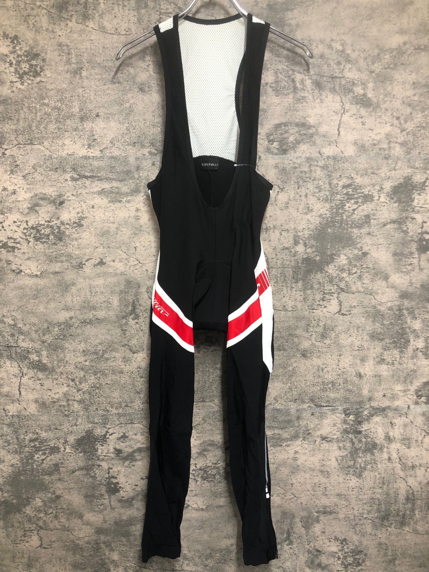 IX024 カステリ CASTELLI ビブタイツ 黒 レディース L 裏起毛