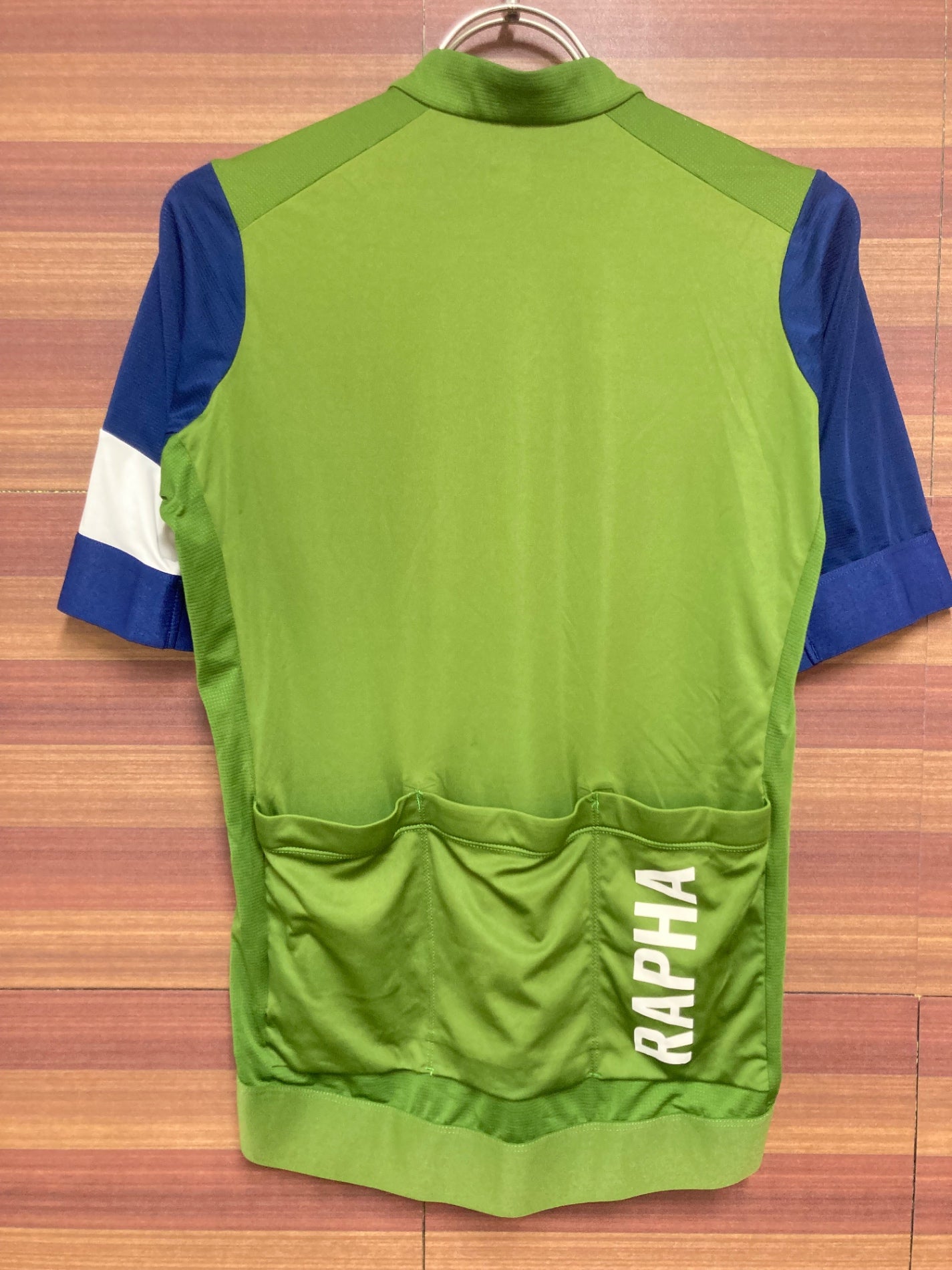 IC167 ラファ Rapha PRO TEAM TRAINING JERSEY 半袖 サイクルジャージ 緑 紺 S