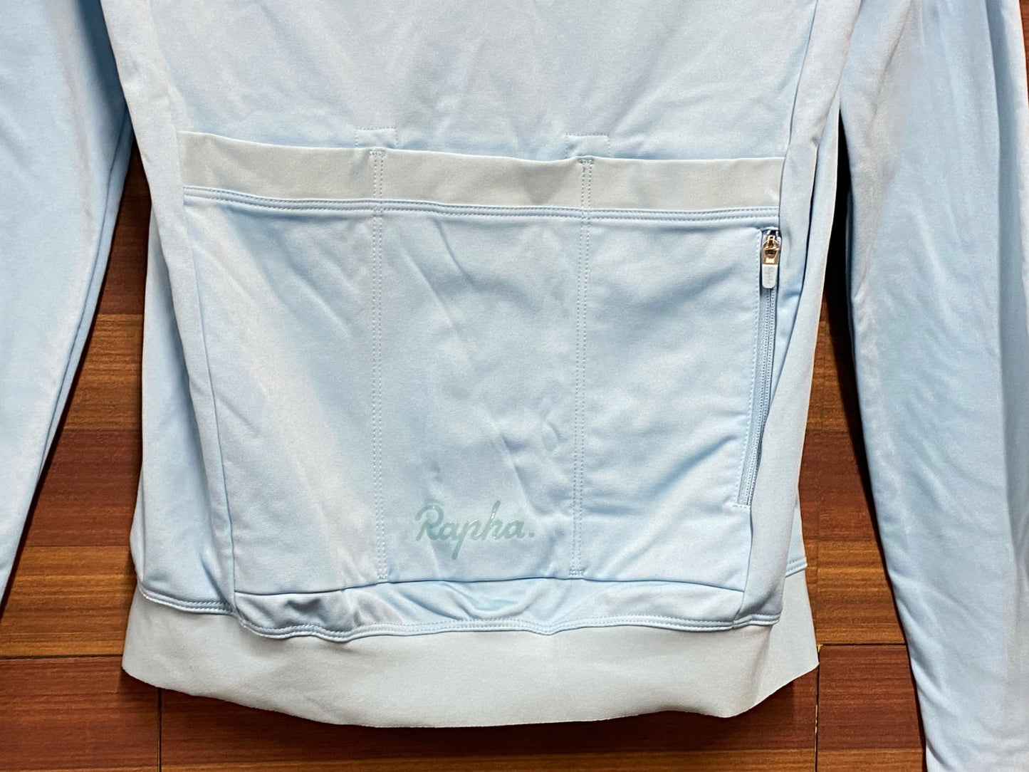 IJ200 ラファ Rapha WOMEN'S LONG SLEEVE CORE JERSEY 長袖 サイクルジャージ 水色 XXS 裏起毛