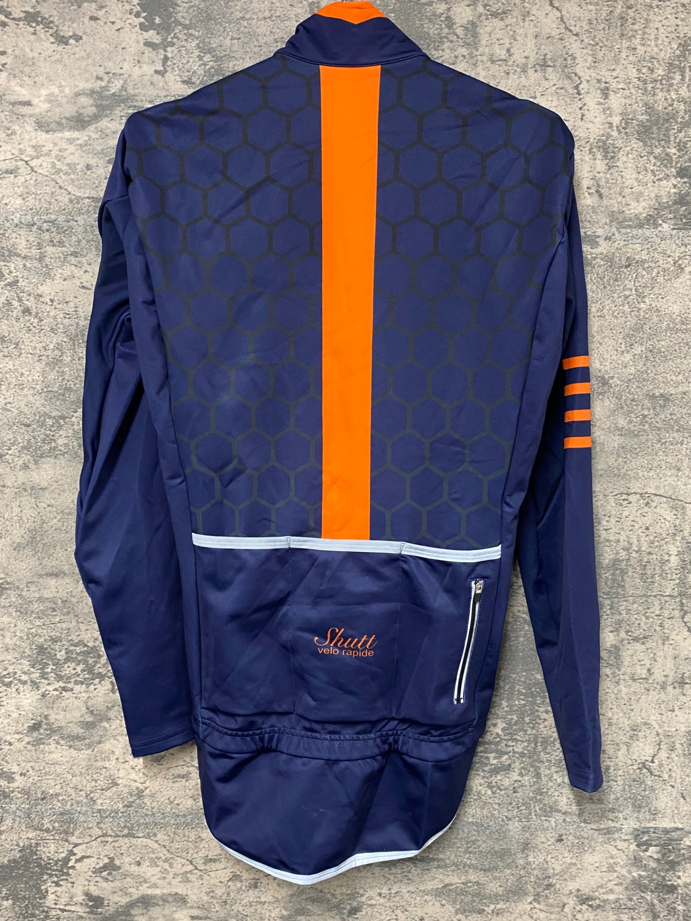 IW382 Shutt velo rapide 長袖 サイクルジャージ 裏起毛 紺 S