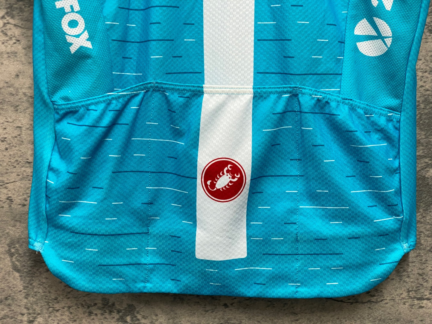 JC801 カステリ CASTELLI PODIO JERSEY 半袖 サイクルジャージ 水色 M TEAM sky