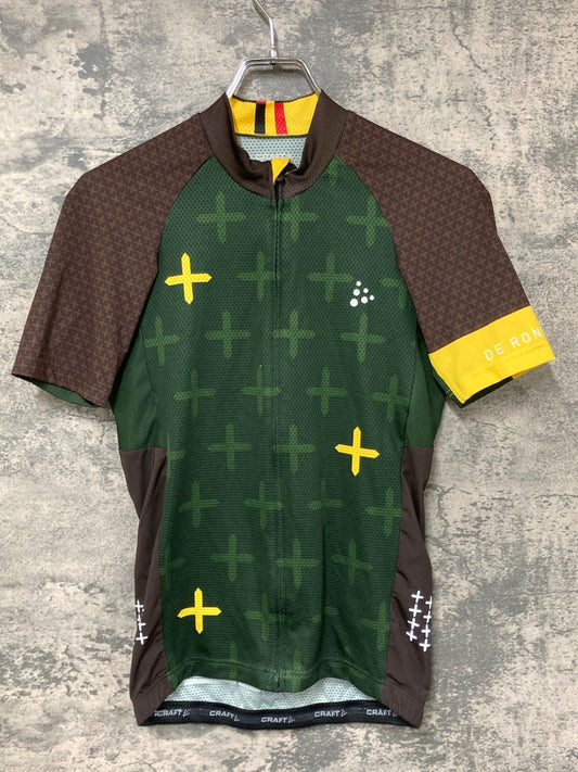 IX953 クラフト CRAFT 半袖 サイクルジャージ 茶緑 S