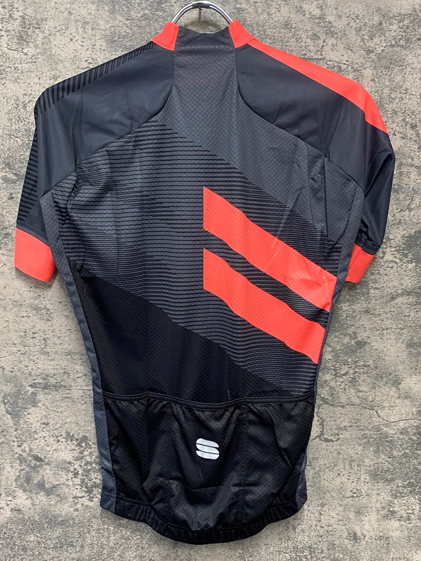 IY883 スポーツフル Sportful 半袖 サイクルジャージ 黒赤 S