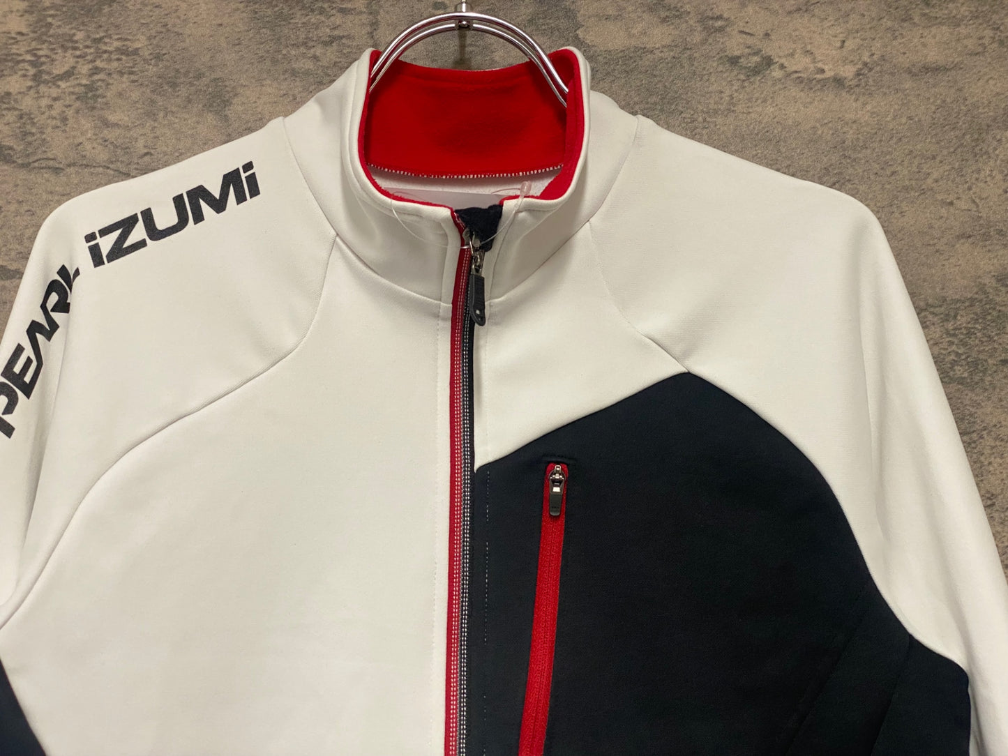 IZ891 パールイズミ PEARL iZUMi 長袖 サイクルジャケット 白 M 裏起毛 ※汚れ