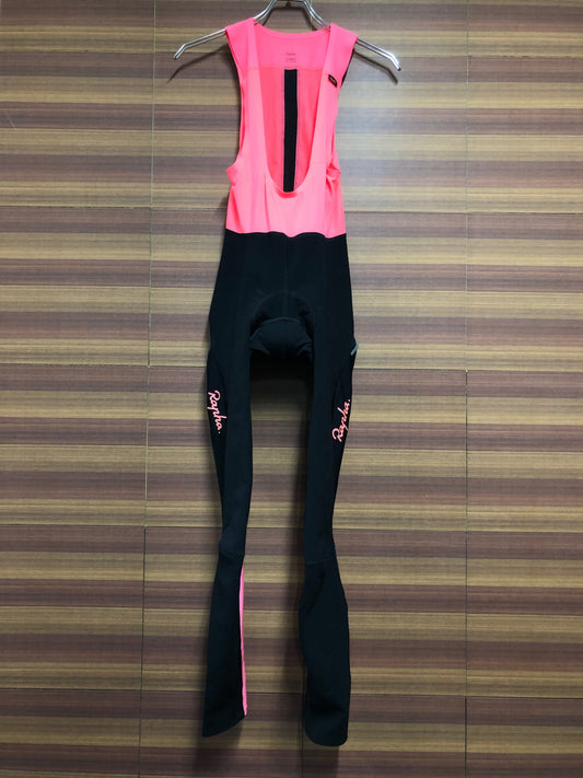 HS273 ラファ Rapha SOUPLESSE WINTER TIGHTS WITH PAD 黒 ピンク XS ※染み