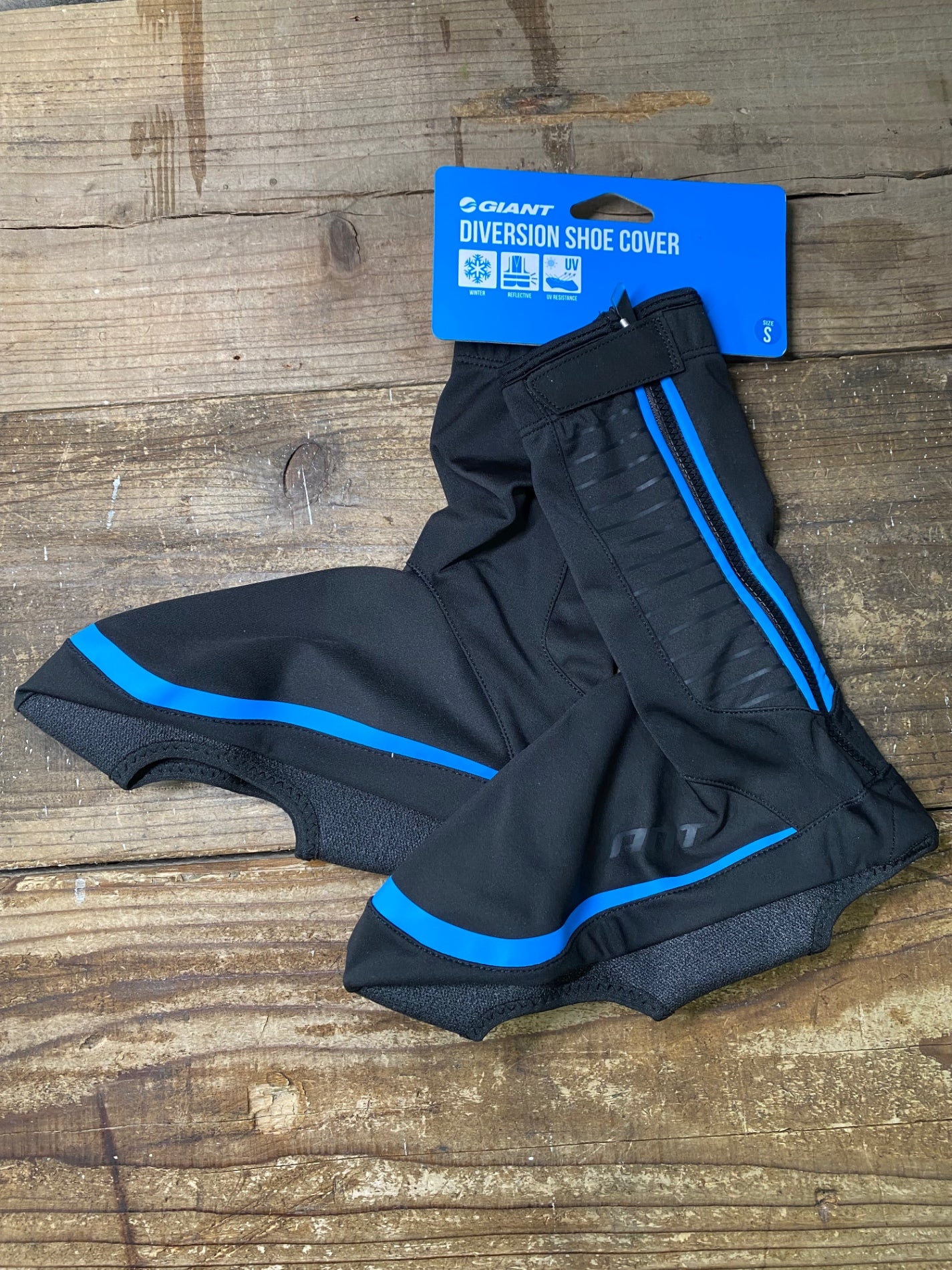 IV968 ジャイアント GIANT シューズカバー 黒 S 裏起毛