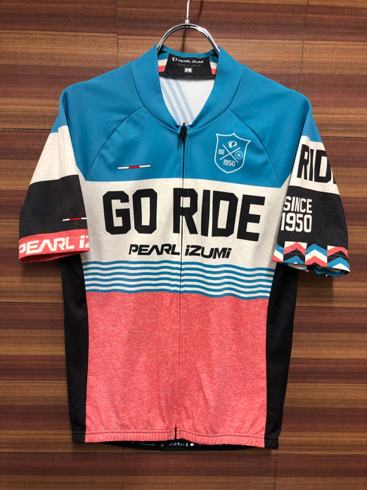 IO711 パールイズミ PEARL iZUMi 半袖 サイクルジャージ 白 ピンク 水色 L