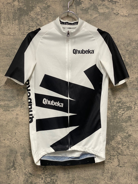 JB911 アソス ASSOS Qhubeka 半袖 サイクルジャージ 白 黒 ※サイズ不明