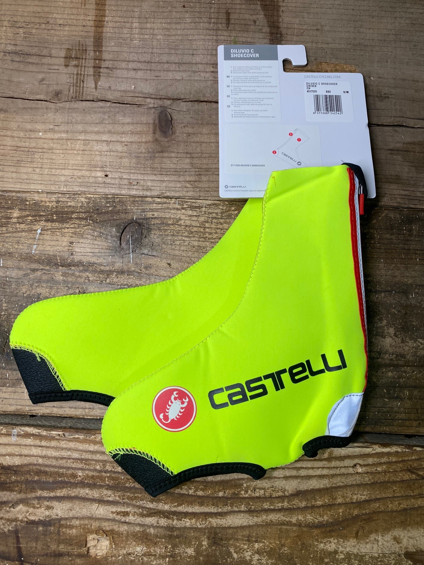 IV960 カステリ CASTELLI DILUVIO C シューズカバー 黄 S/M