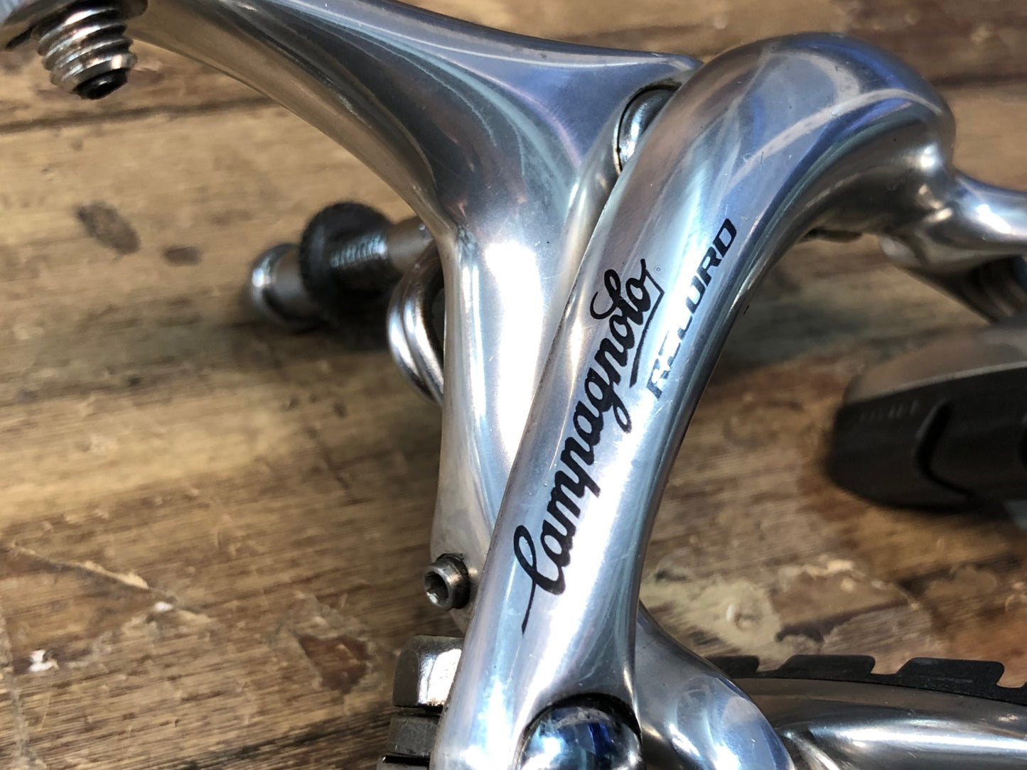 HW377 カンパニョーロ CAMPAGNOLO レコード RECORD キャリパーブレーキ 前後セット シルバー