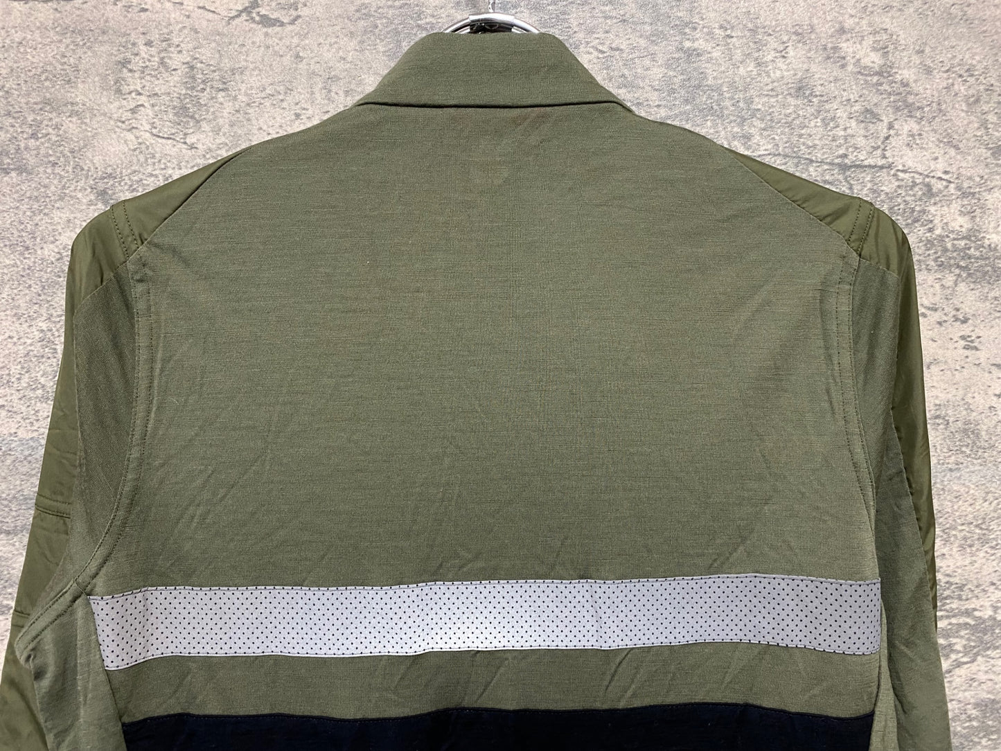 JC965 ラファ Rapha BREVET SLEEVE WINDBLOCK JERSEY 長袖 サイクルジャージ カーキ M 裏起毛