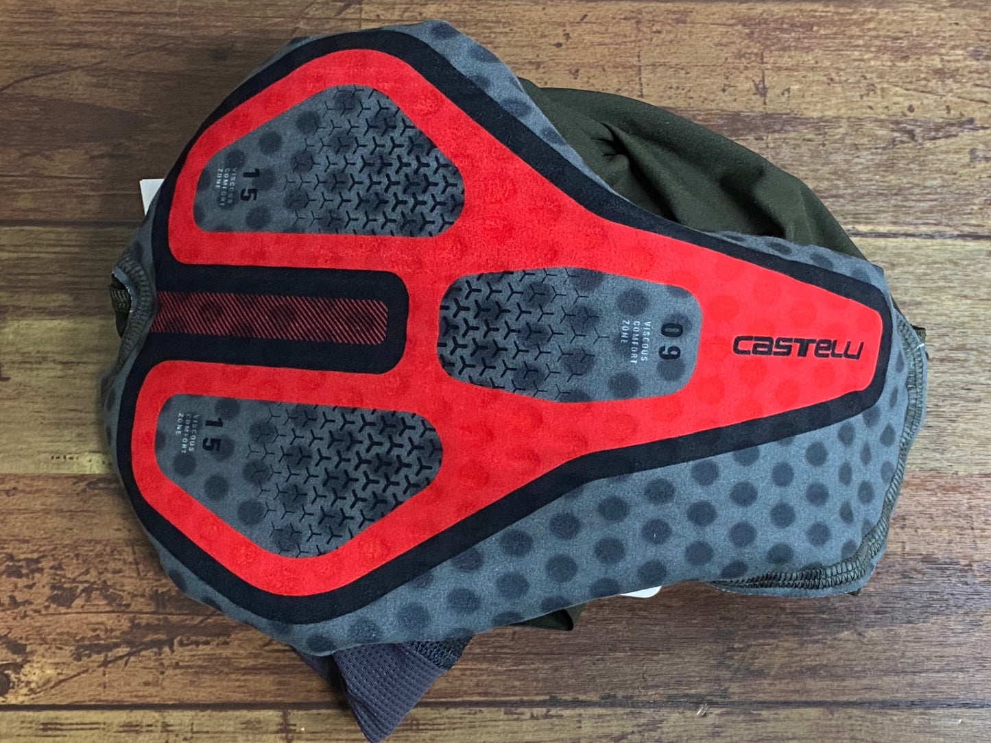 IZ178 カステリ CASTELLI ビブショーツ 深緑 M