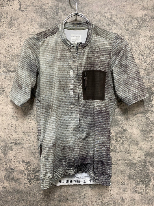 JC190 プロトンドパリ PELOTON DE PARIS AVONTURIER SHORT SLEEVE JERSEY 半袖サイクルジャージ 茶 S タグ剥げ