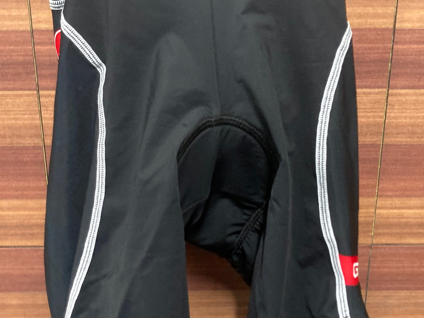 IP947 カステリ CASTELLI ROSSO CORSA ビブショーツ 白 黒 M