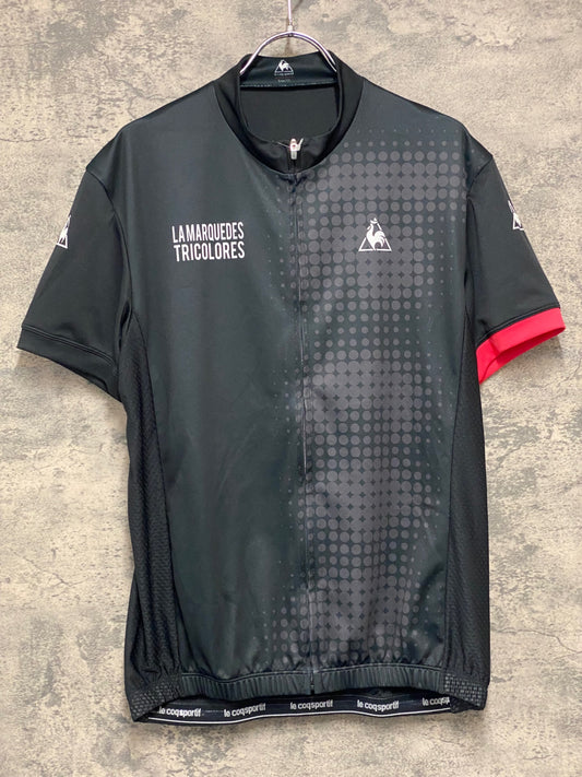 JC108 ルコックスポルティフ le coq sportif 半袖 サイクルジャージ 黒 O