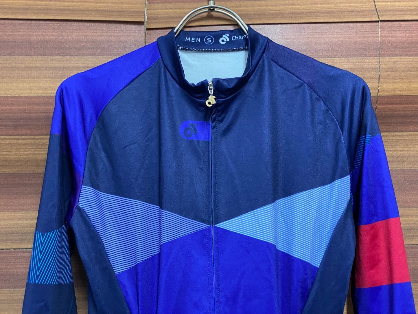 IV085 チャンピオンシステム championsystem 長袖 ワンピース エアロジャージ 青 S 裏起毛