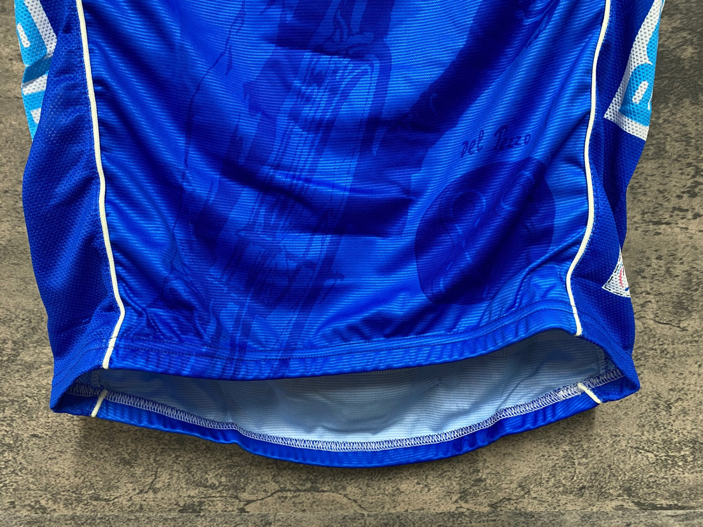 JD293 サンティーニ Santini 半袖 サイクルジャージ 青 XL ハーフジップ Giro d'Italia 未使用