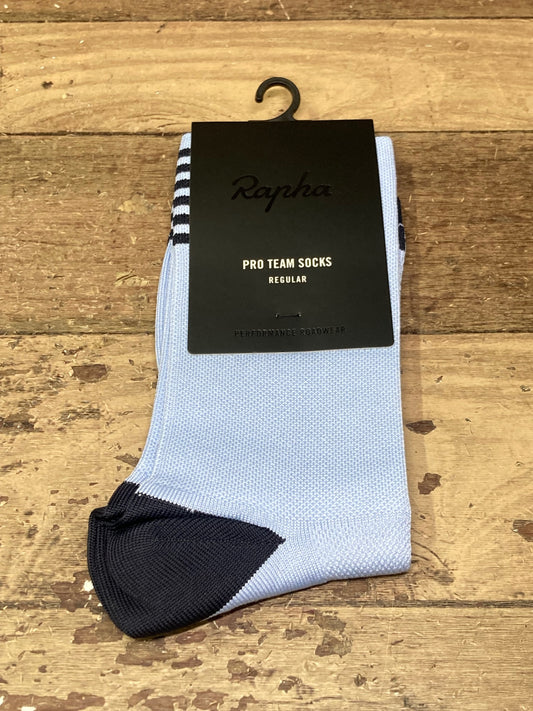 IL449 ラファ Rapha PRO TEAM SOCKS サイクルソックス 水色 黒 M