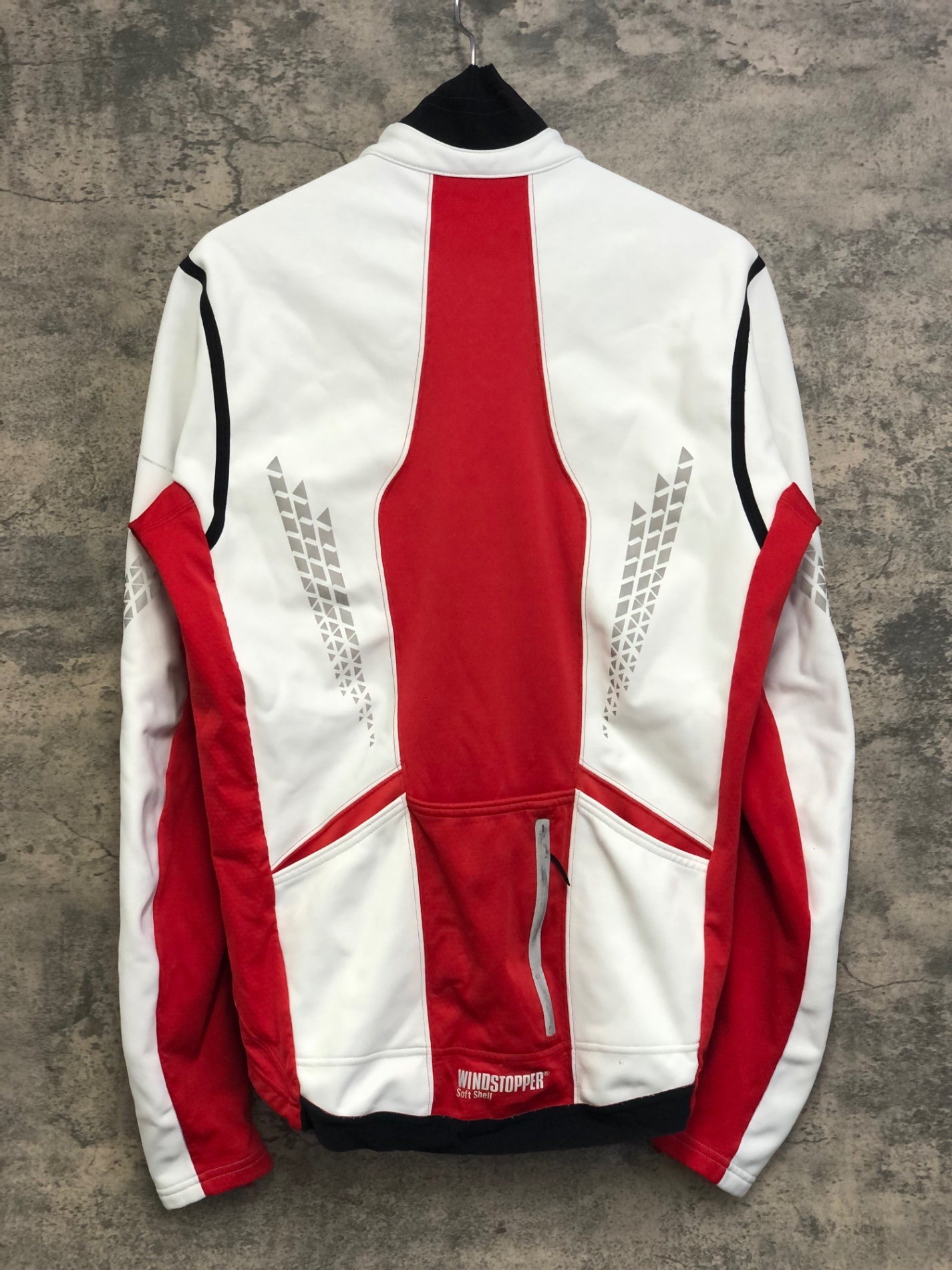 IV337 ゴアバイクウェア GORE BIKE WEAR 長袖 サイクルジャケット 白 赤 L 裏起毛