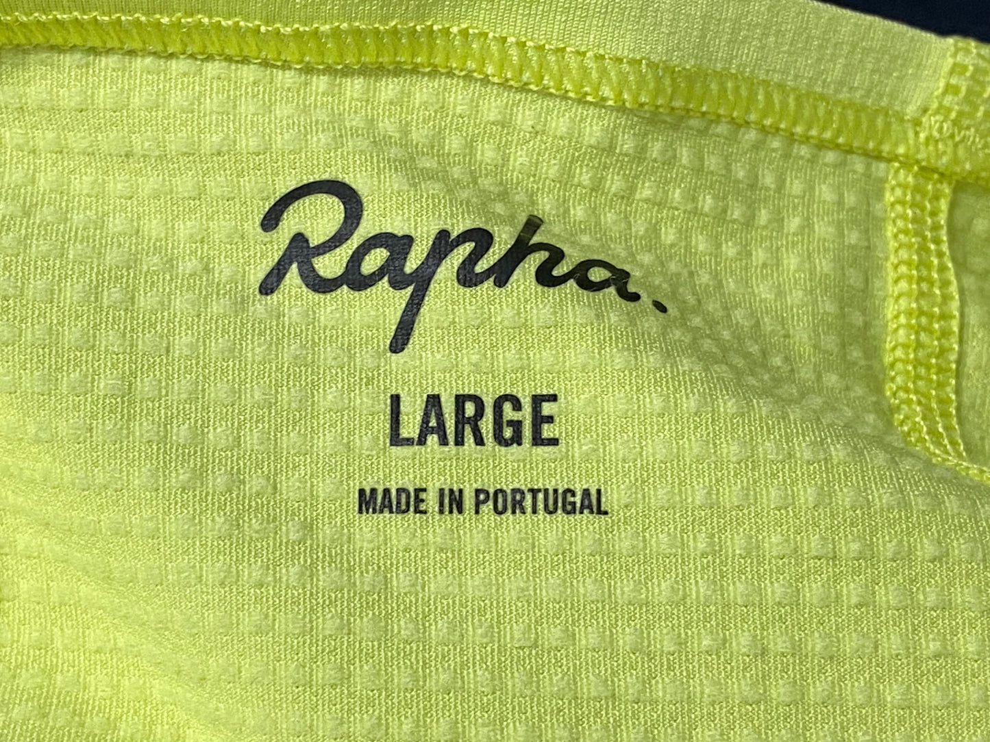 IW349 ラファ Rapha PRO TEAM WINTER TIGHTS WITH PAD Ⅱ ビブタイツ 紺 黄 L 裏起毛