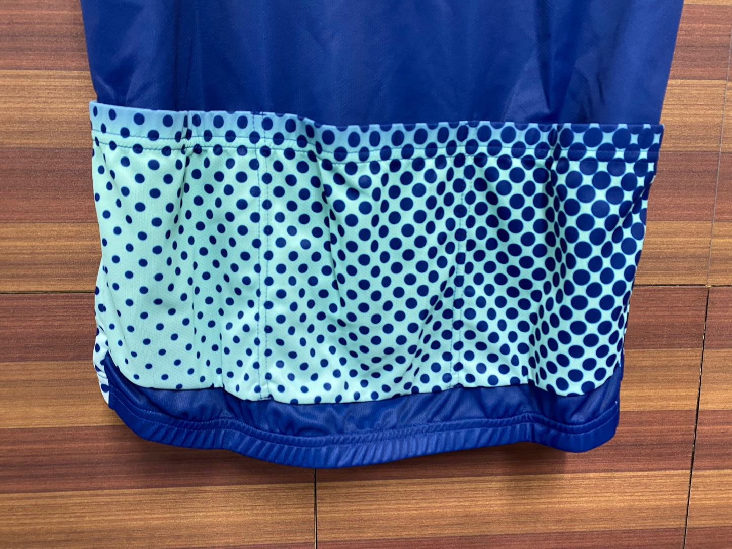 IQ240 レリック reric 半袖 サイクルジャージ 青 黄緑 水玉 レディース M