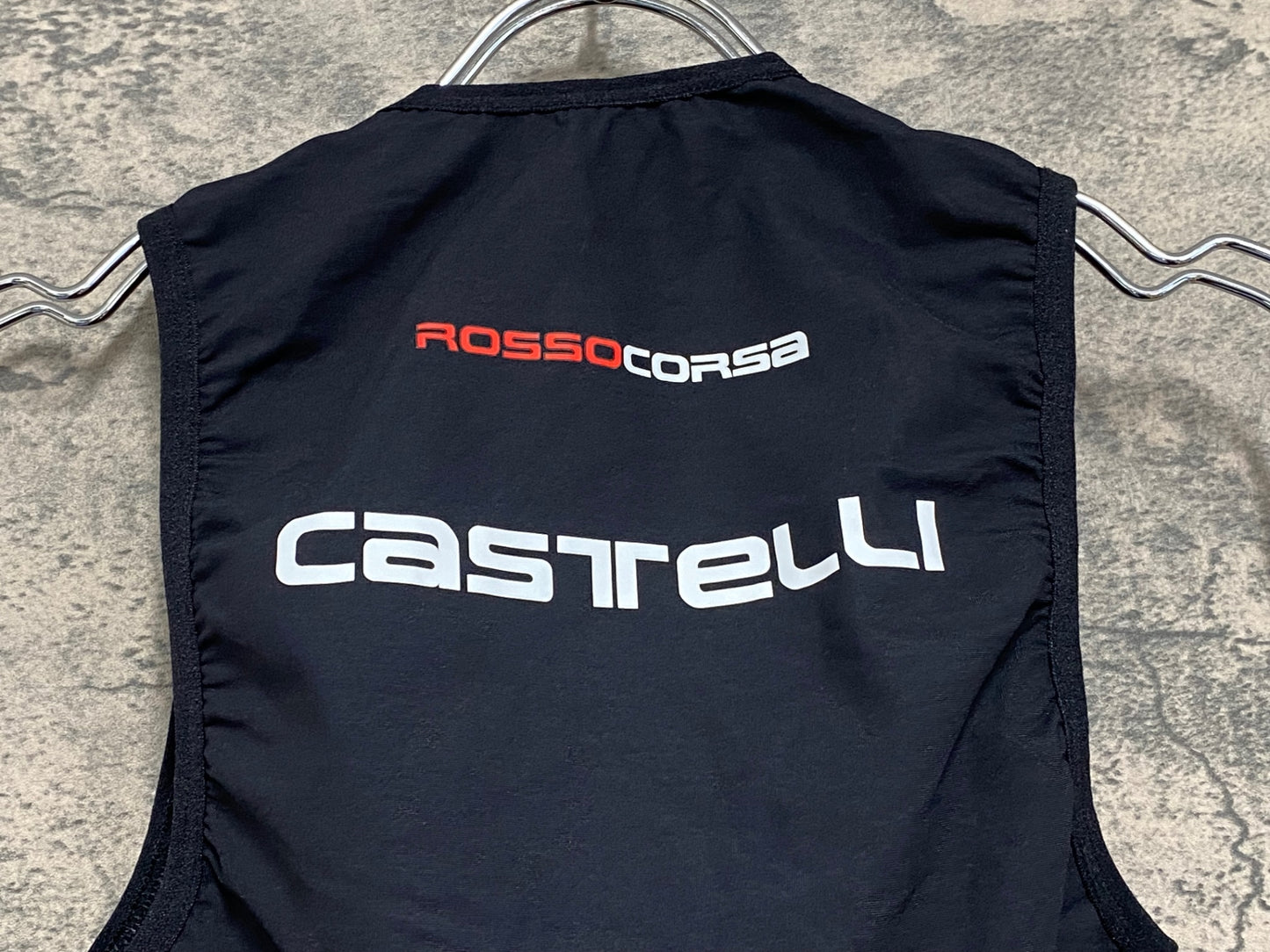 IZ468 カステリ CASTELLI ROSSOCORSA BODY PAINT ジレ サイクルベスト 黒 S