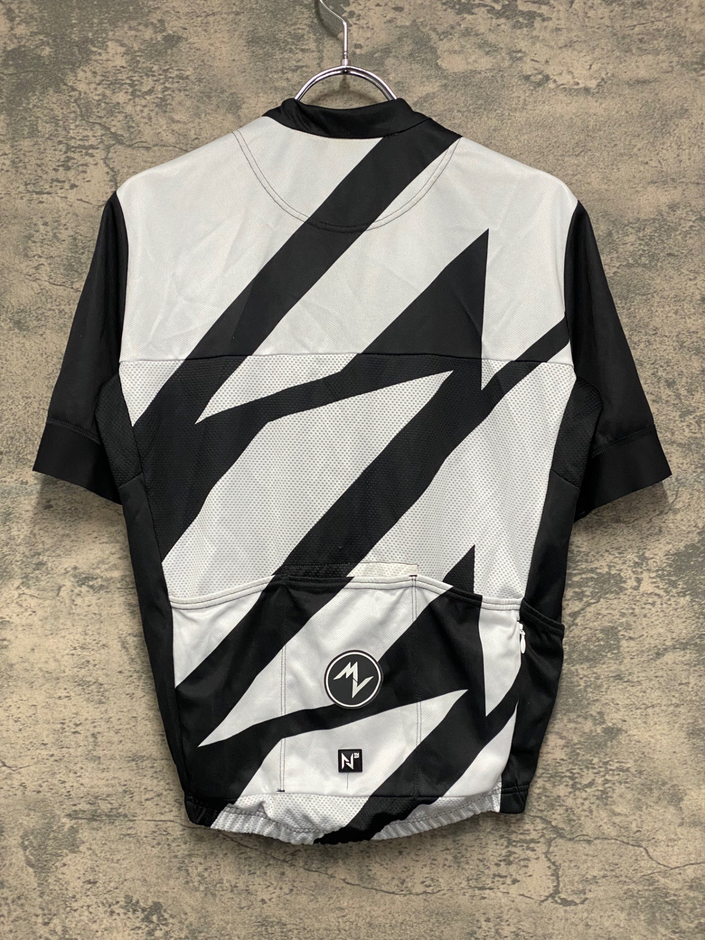 JB586 モルベロ MORVELO 半袖 サイクルジャージ 黒 白 S