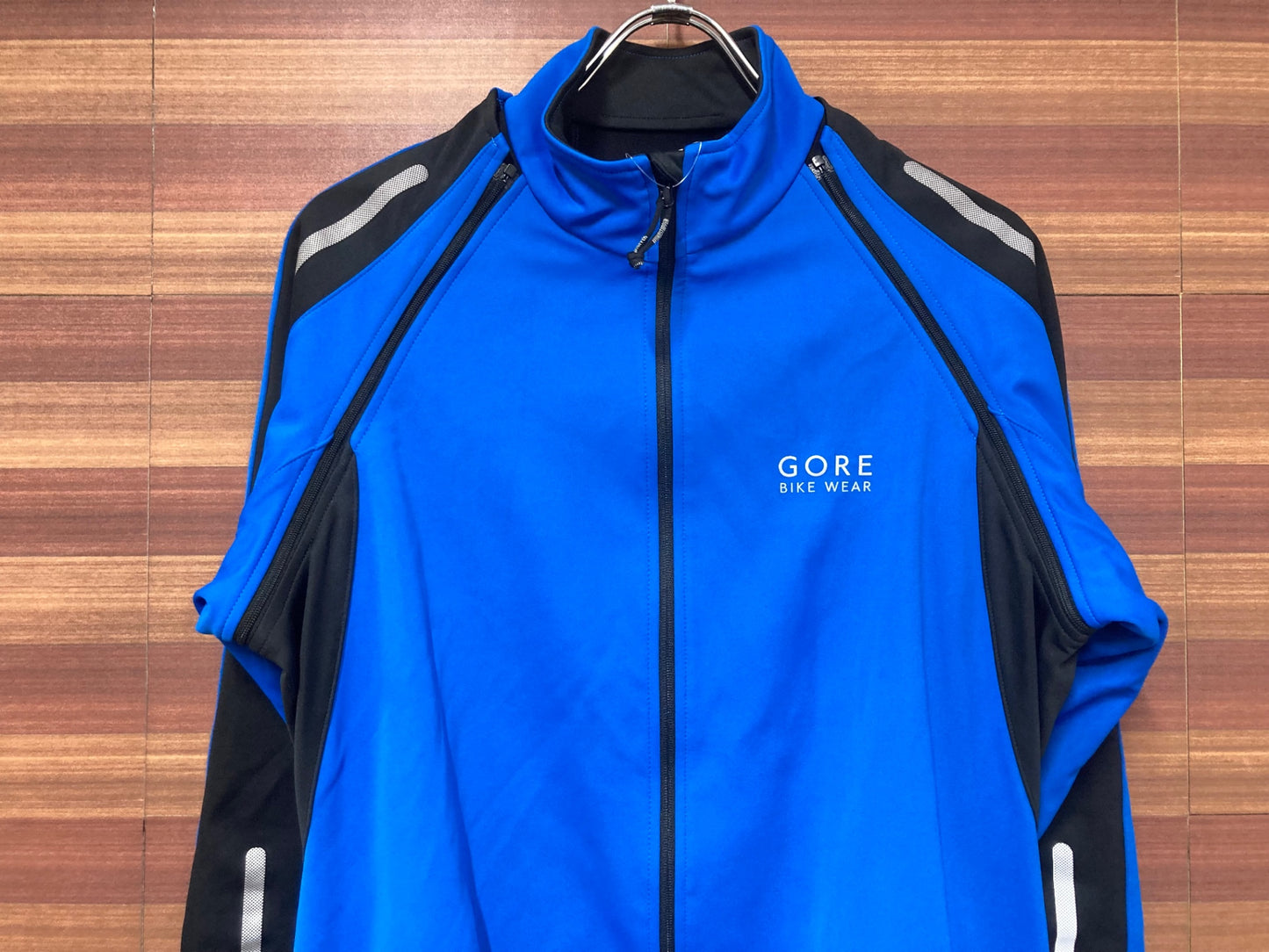 HY889 ゴアバイクウェア GORE BIKE WEAR 長袖 裏起毛 サイクルジャケット 青/黒 ASIA L