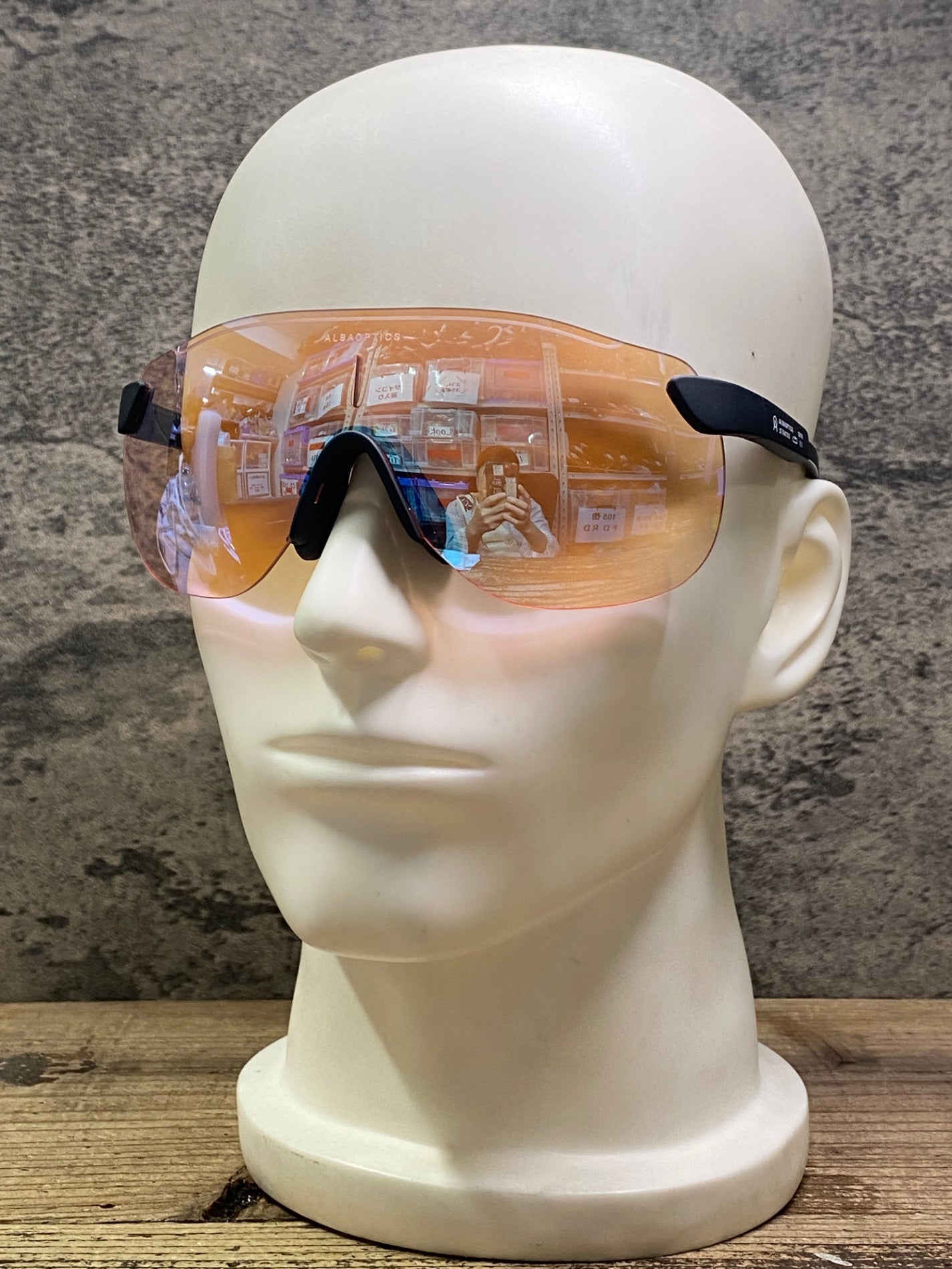 JC920 アルバオプティクス ALBA OPTICS ストラトス Stratos サングラス アイウェア 黒 調光レンズ レッドミラーレンズ