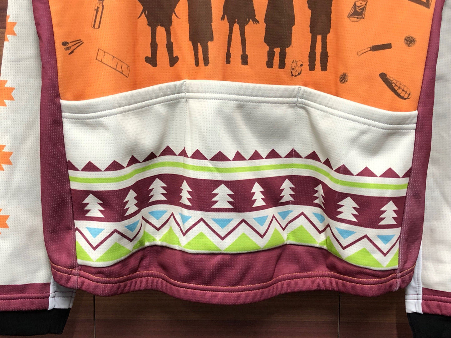 IT015 GSR Gear 長袖 サイクルジャケット ベージュ オレンジ L ゆるキャン△ 痛ジャージ