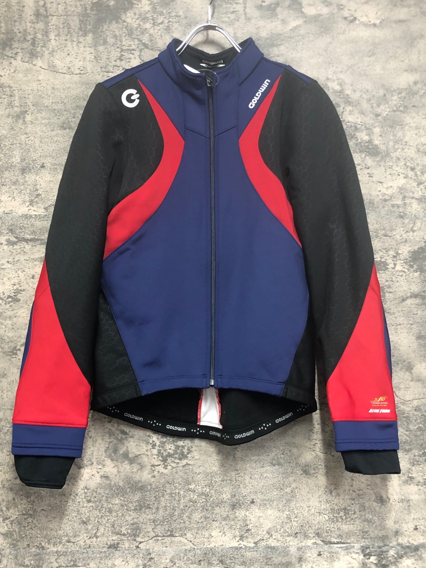 IX170 ゴールドウィン GOLDWIN 長袖 サイクルジャケット 紺 M 裏起毛