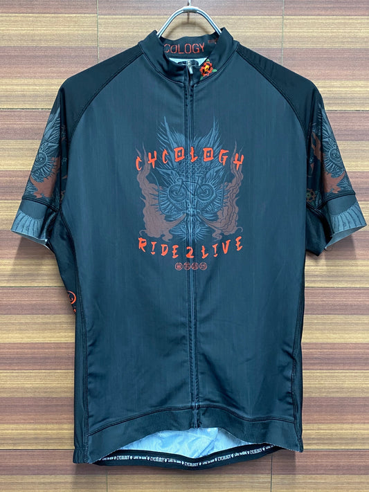 IT537 サイコロジー CYCOLOGY 半袖サイクルジャージ 黒 L