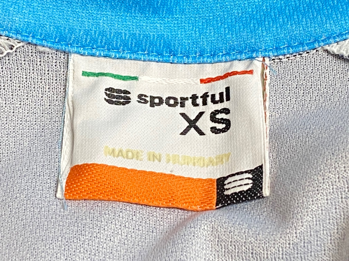 IN528 スポーツフル Sportful 半袖 サイクルジャージ 黒 青 XS