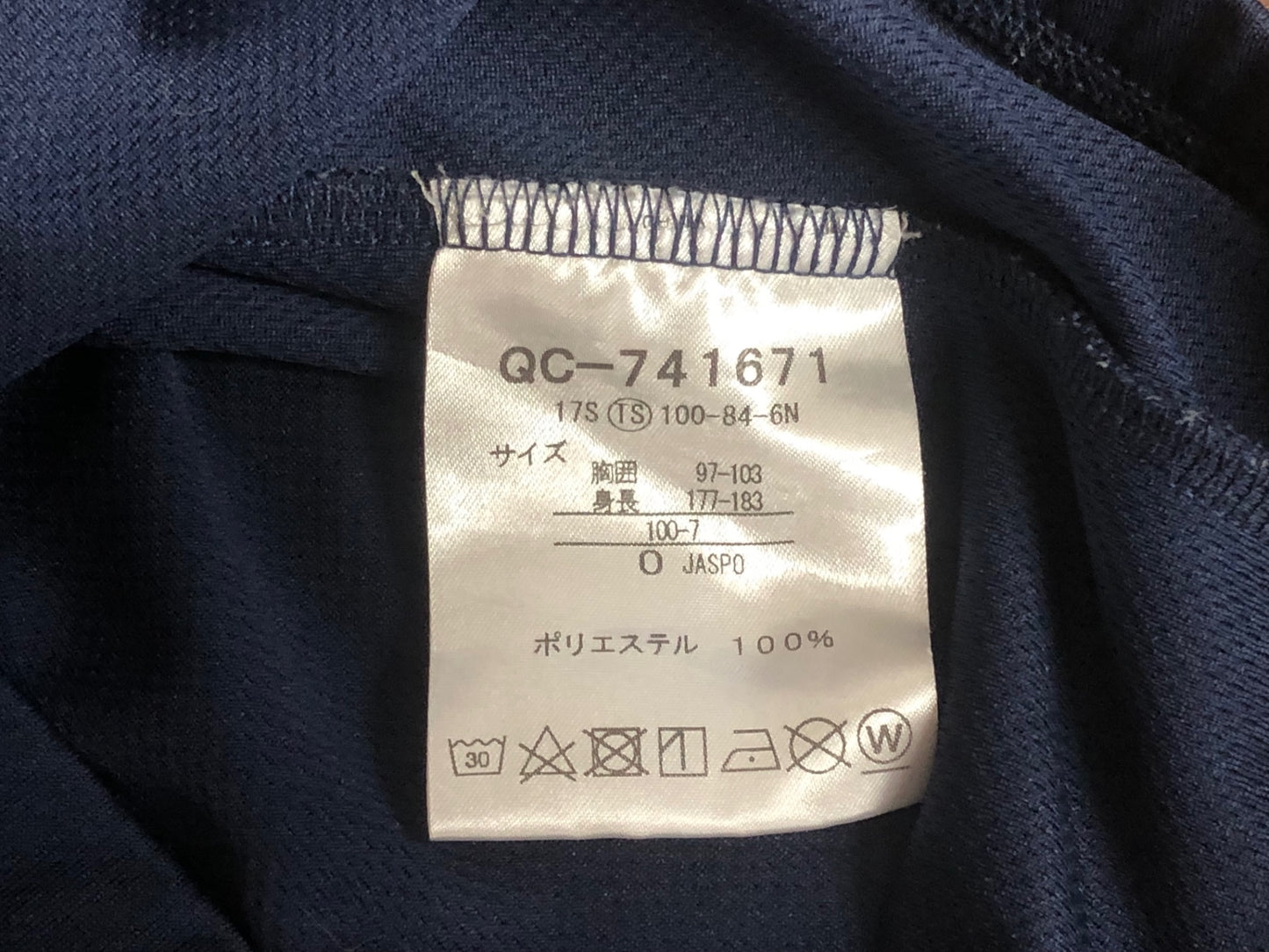 IO088 ルコックスポルティフ le coq sportif 半袖 サイクルジャージ 紺 赤 O