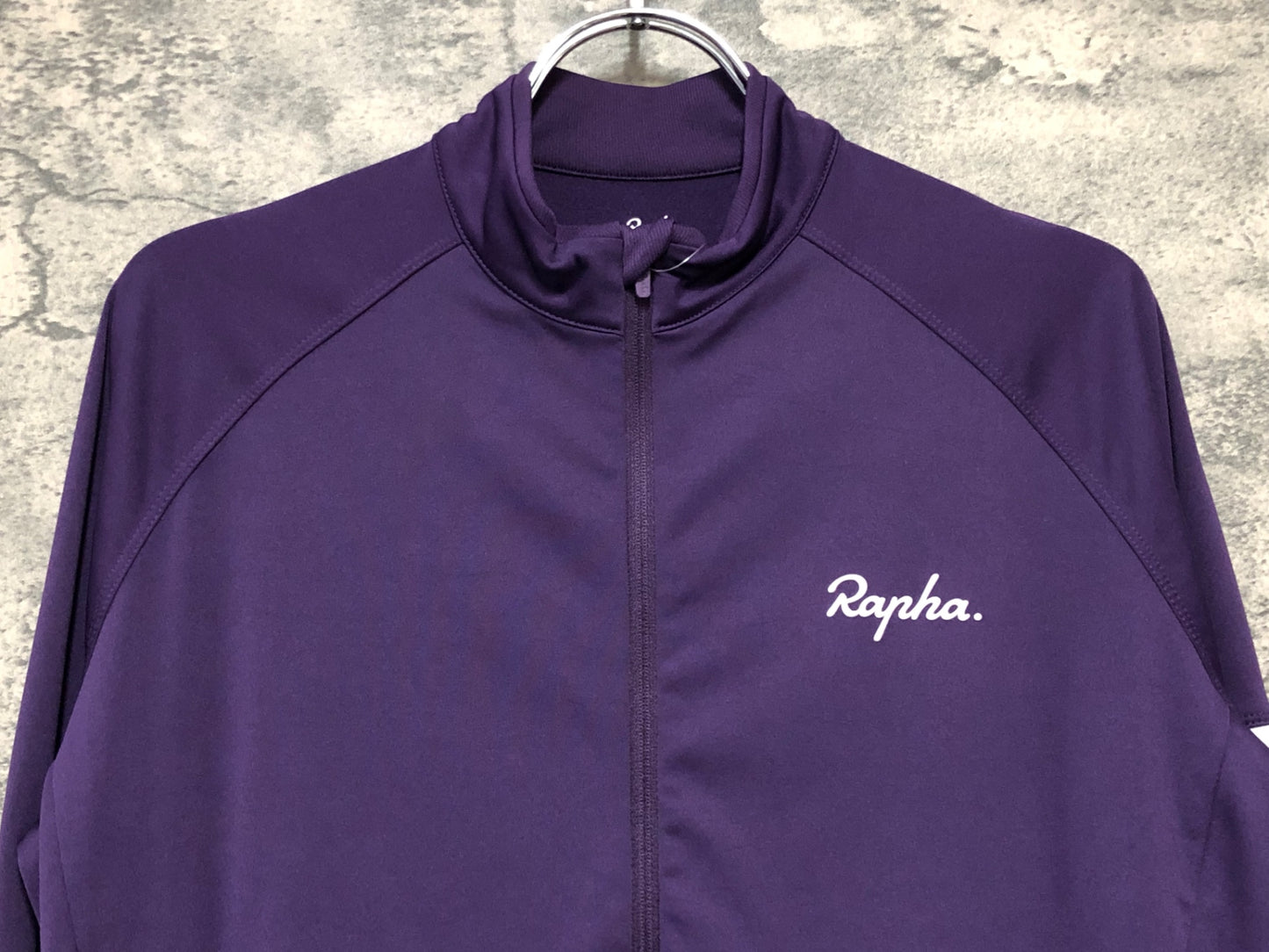 IY241 ラファ Rapha CORE LONG SLEEVE JERSEY 長袖 サイクルジャージ 紫 M 裏起毛