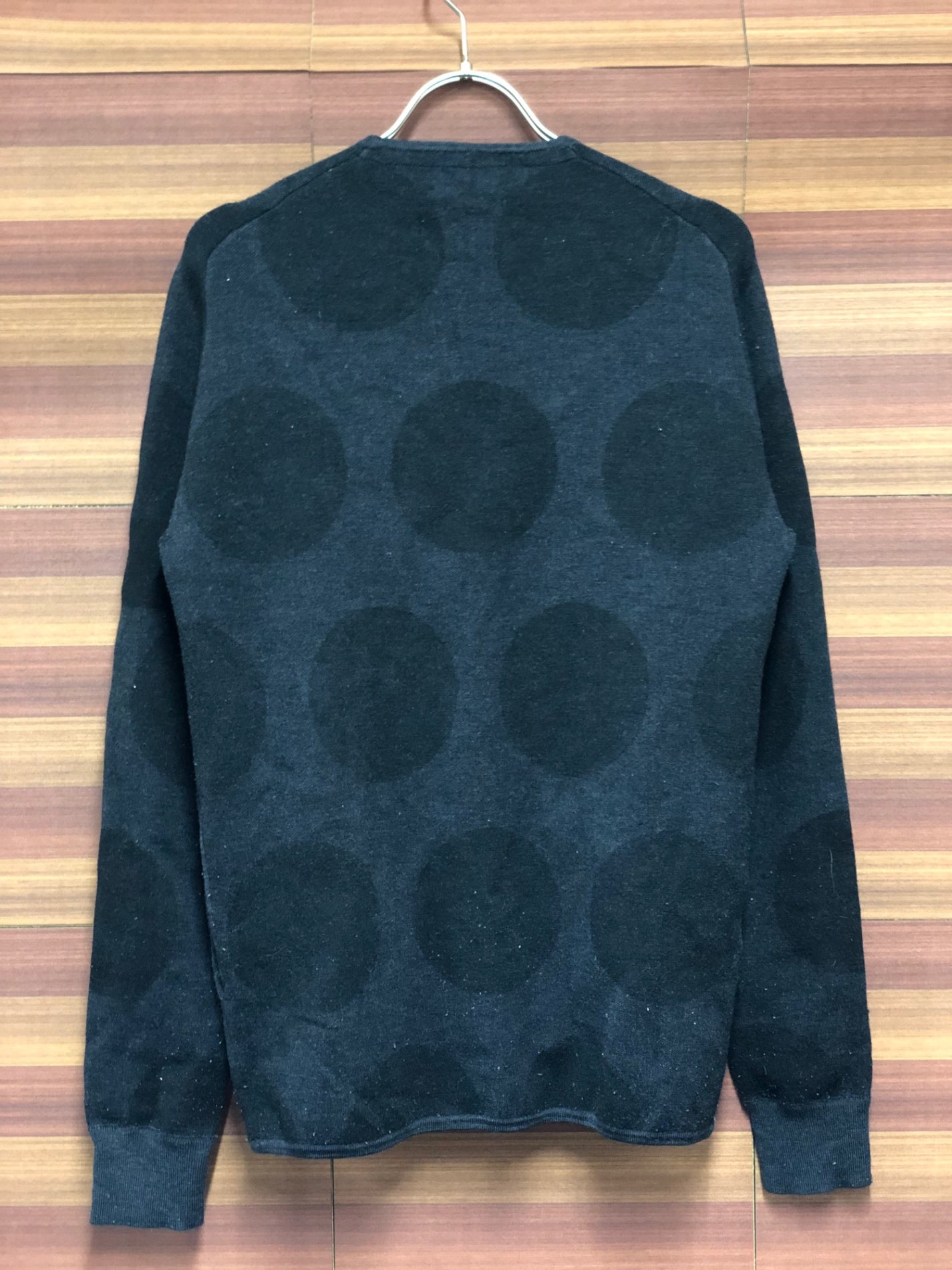 IQ872 ラファ Rapha DOUBLE KNIT ZIP THROUGH 長袖 ニット 黒 XS ※擦れ、毛玉