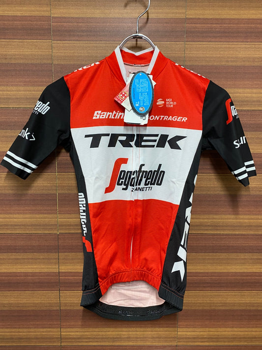 IT226 サンティーニ Santini 半袖 サイクルジャージ 赤 黒 TREK Segafredo 未使用品 ※保管に伴う染みあり