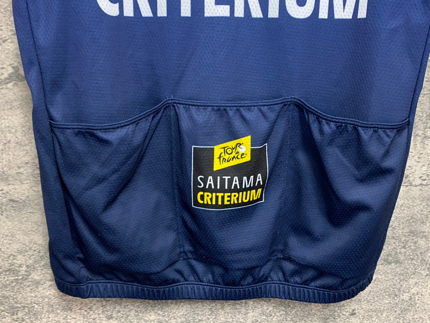 IV588 ルコックスポルティフ le coq sportif 半袖サイクルジャージ 青 L SAITAMA CRITERIUM